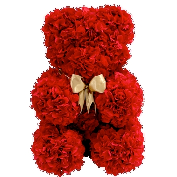 50 cms Large Floral Teddy Shape