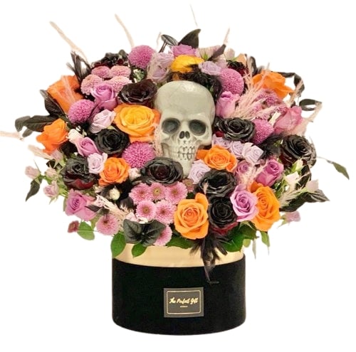 Luxurious Flowers Skull Gift Box