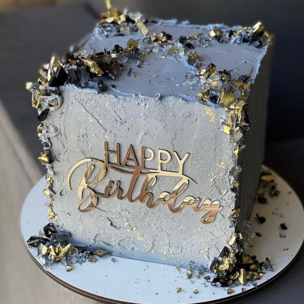 Square Grey Cake