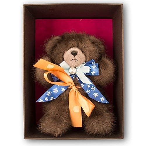 'Cocoa' Luxury Natural Fur Teddy Bear