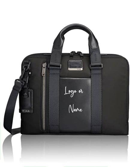 Personalised Logo Corporate Gift - TUMIÂ® - Black Slim Briefcase
