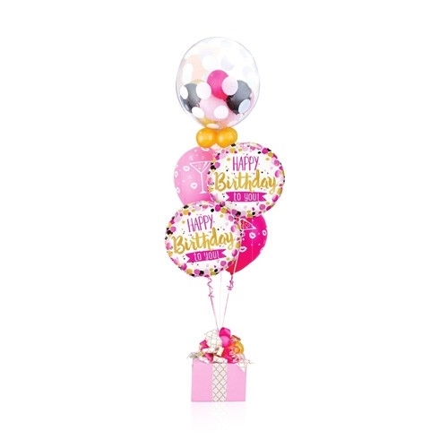 Pink 'Happy Birthday To You' Balloon Bouquet