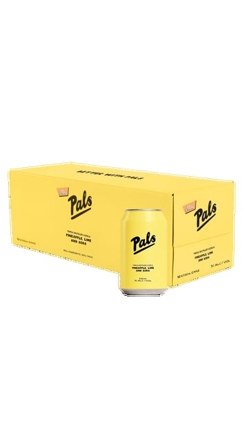 Pals Vodka Pineapple, Lime & Soda 10 Pack 330ml cans