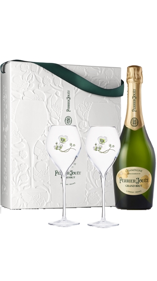 Perrier-Jouet Grand Brut Gift Pack with 2 Flutes