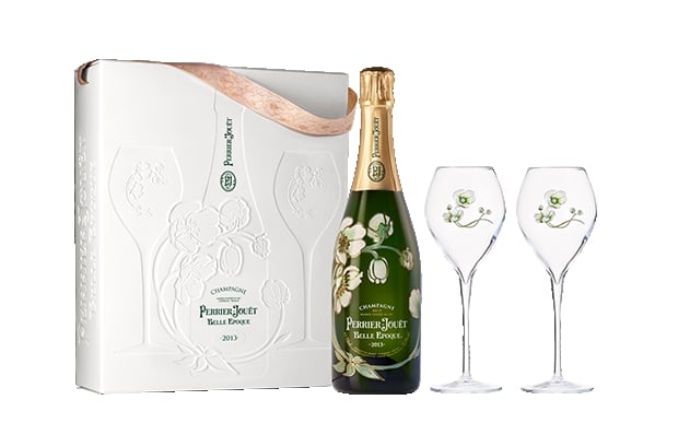 PERRIER JOUET BELLE EPOQUE AND 2 GLASSES