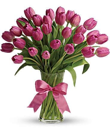 30 Pink Tulips Bouquet