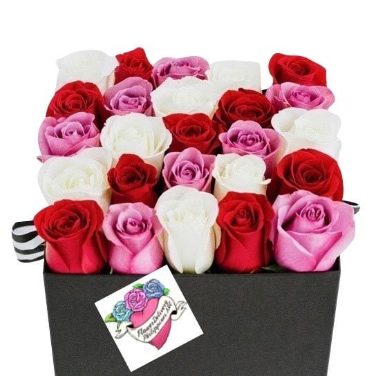 25 Assorted Roses Premium Box