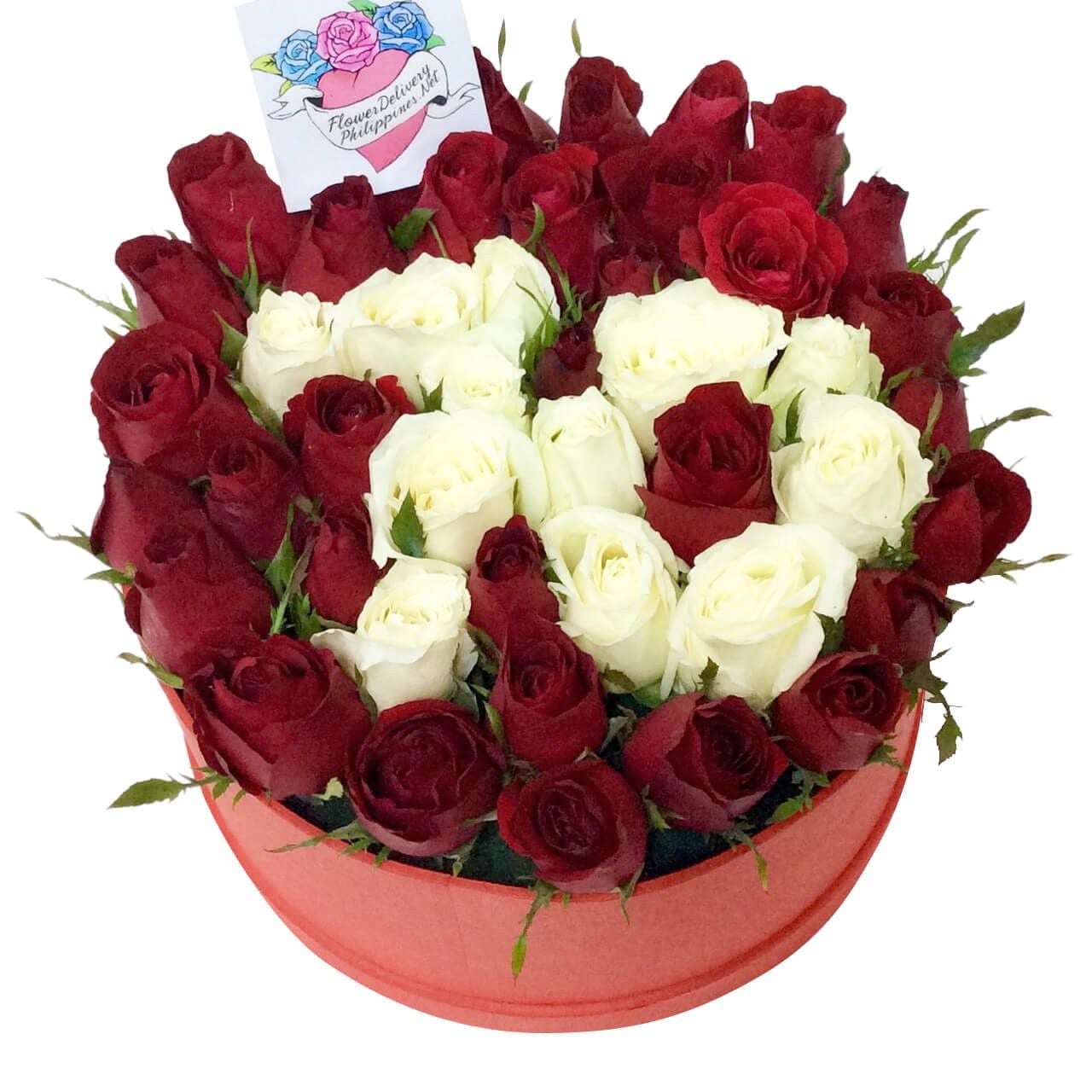 Customizable Number Roses Round Box