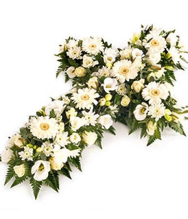 Sympathy Funeral Coffin Top Premium Cross (None)