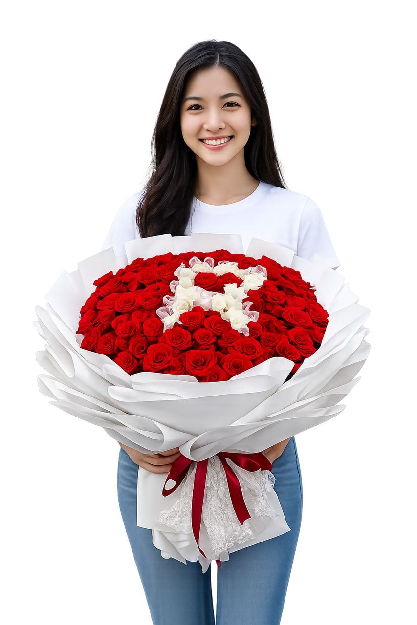 Promise of the Heart 100 Roses Letter Giant Bouquet
