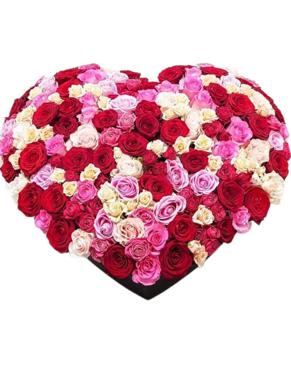Rose Romance Heart Box (48 Roses)