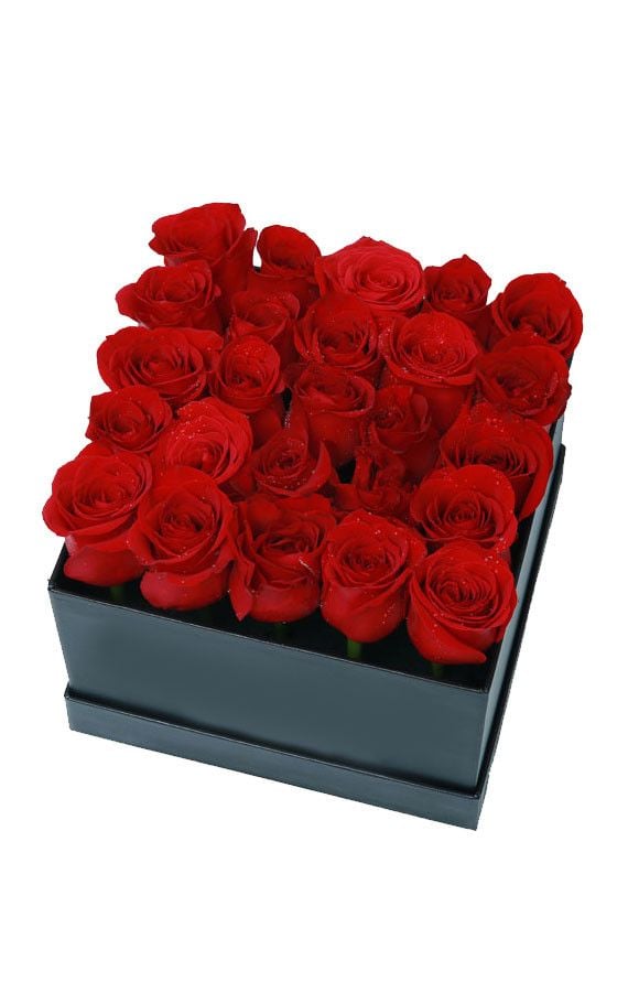 24 Boxed Red Roses