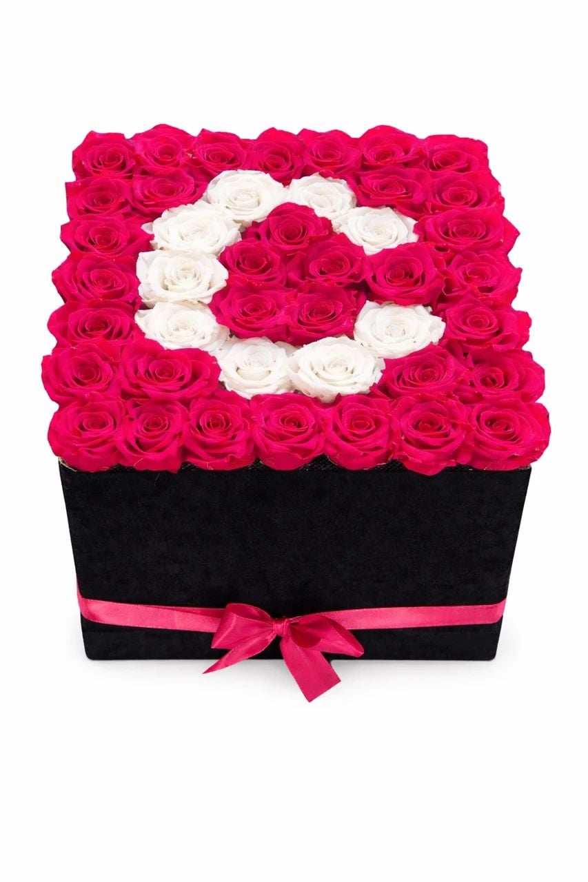 Customize Letter or Number Roses Box