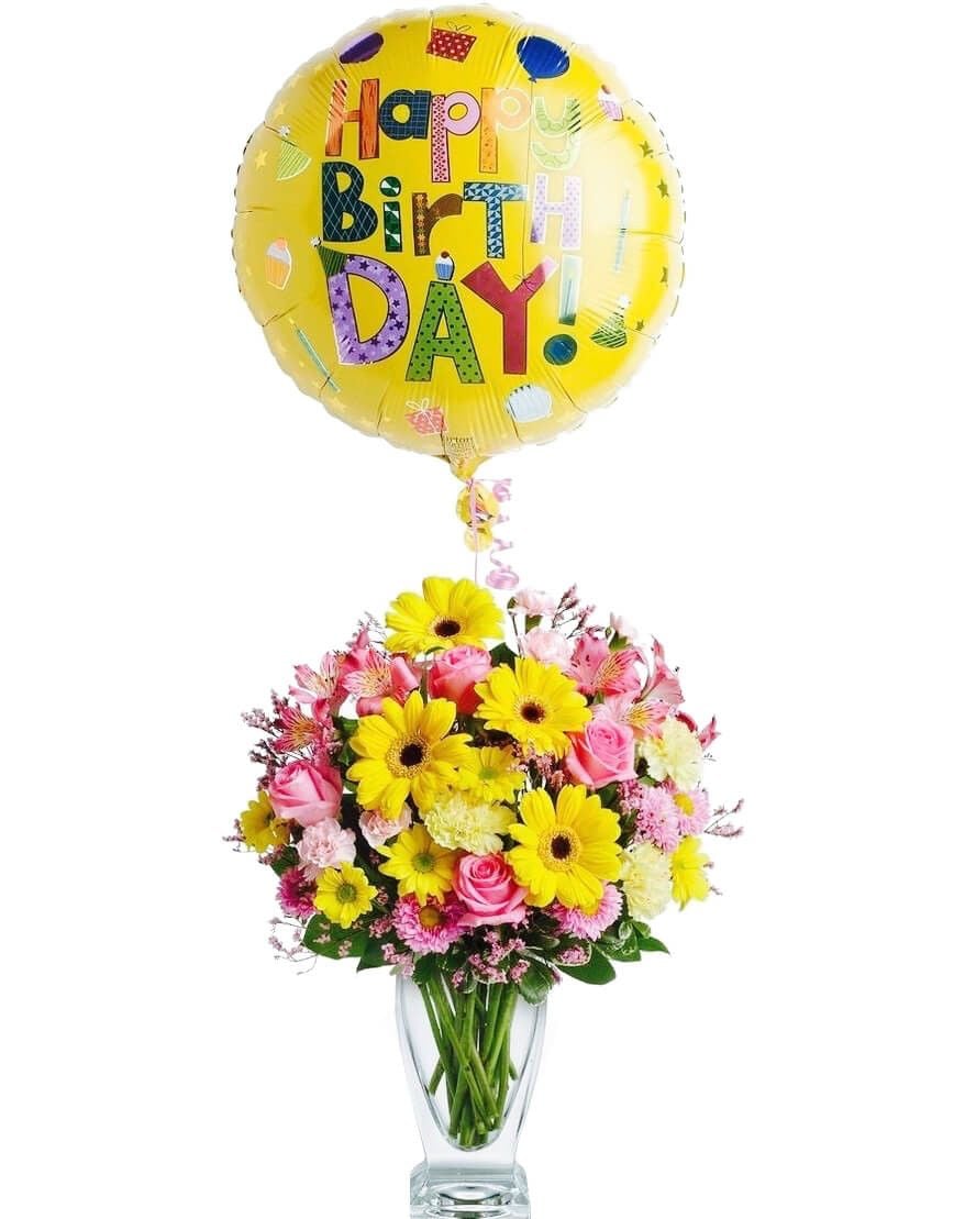 Birthday Bouquet & Balloon