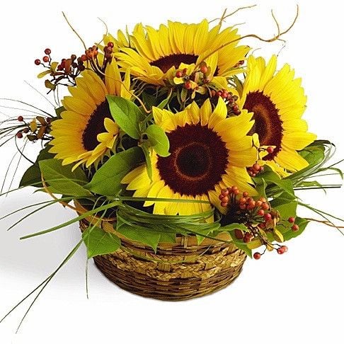 Sunflowers Basket
