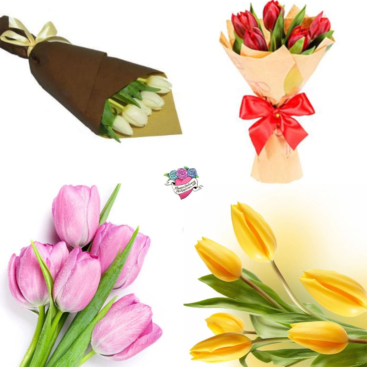 5 Tulips Bouquet - Choose Color!