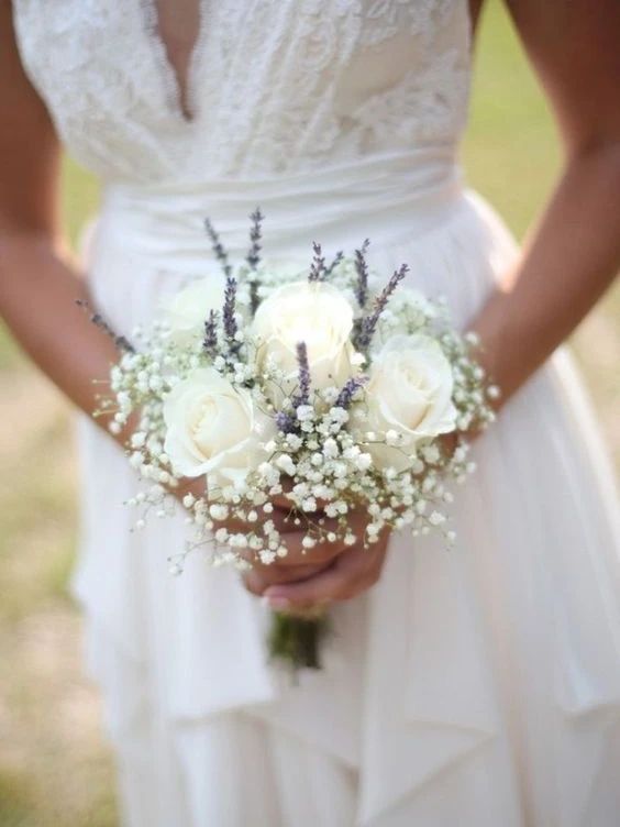White Ecuadorian Roses Bridal Bouquet