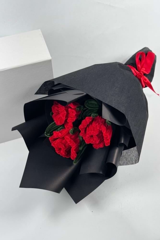 Forever Red Rose Bouquet (3 Stems (As Displayed))