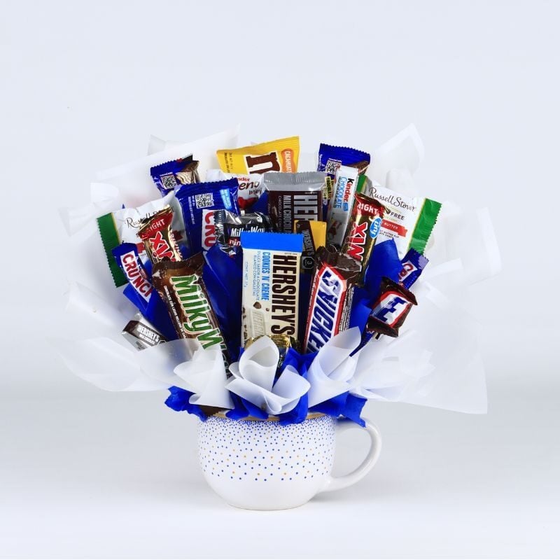 Candy Bouquet Gift with Chocolate Bars