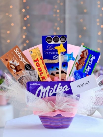 Candy Bouquet with Large Chocolate Bars