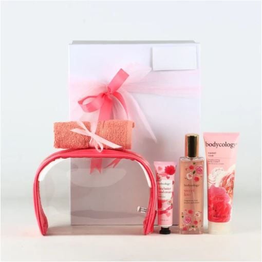 "Sweet Love" Body Care Essentials & Travel Pouch Set.
