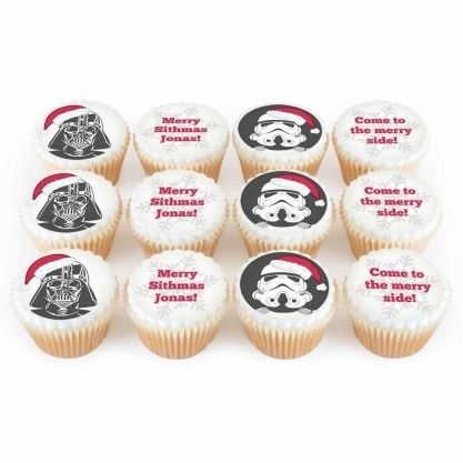 12 Space Christmas Cupcakes