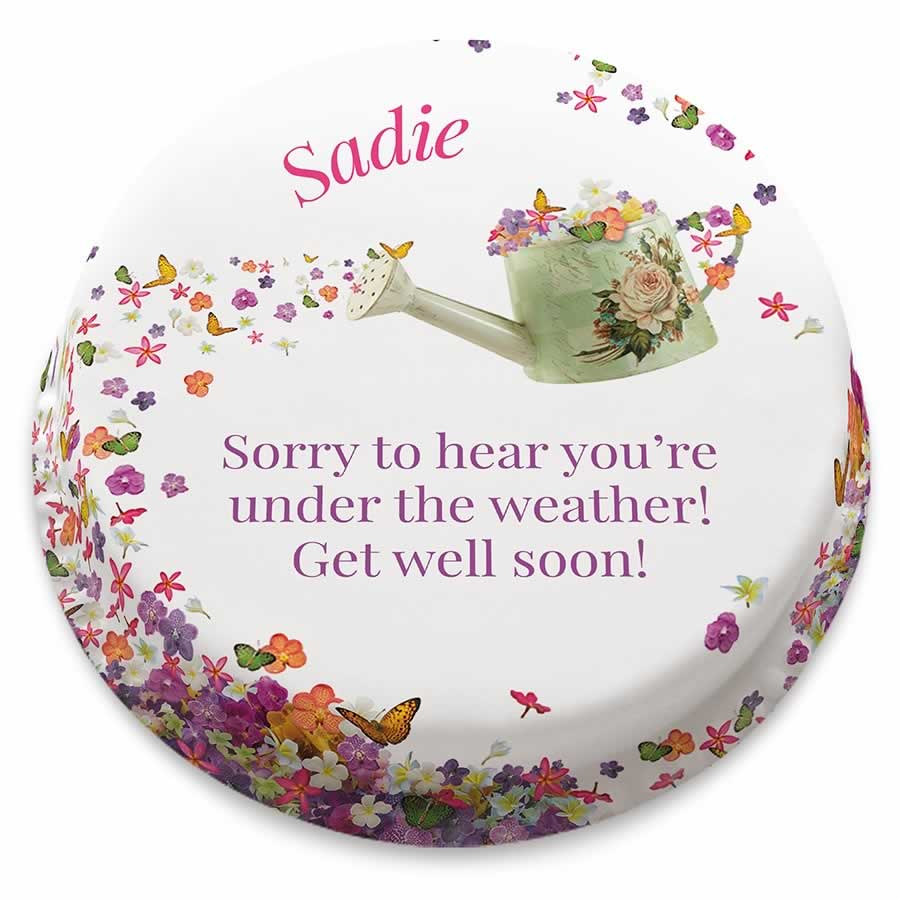 Floral Get Well Cake (Small Party Cake (Serves 10-12))