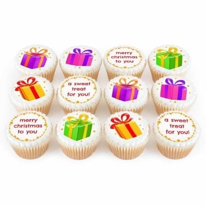 12 Christmas Presents Cupcakes