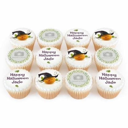 12 pretty pumpkin cupcakes
