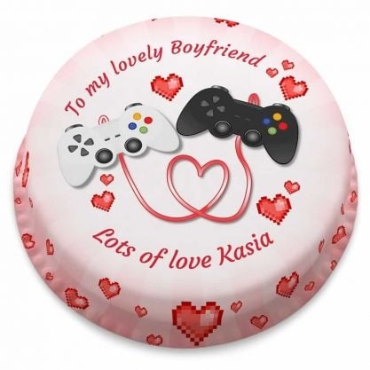 gamer love cake (letterbox gift cakes(serves2-4))