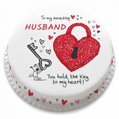key to my heart cake (letterbox gift cakes(serves2-4))