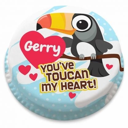 toucan my heart cake (letterbox gift cakes(serves2-4))