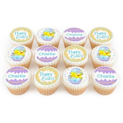 12 Easter Chick Cupcakes