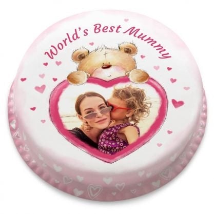 Ted Heart Photo Cake (letterbox gift cake (serves 2-4))