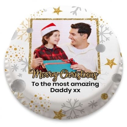 Christmas Dad Photo Cake (letterbox gift cake (serves 2-4))