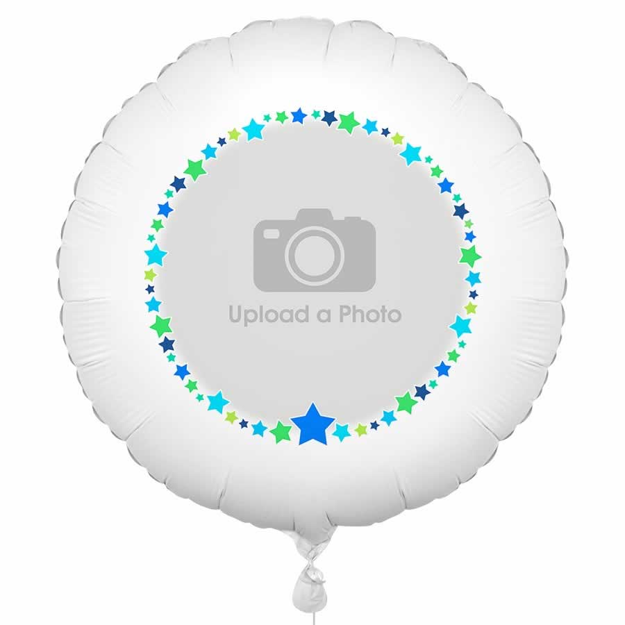Blue Stars Photo Balloon