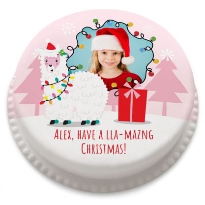christmas llama cake (letterbox gift cake (serves 2-4))