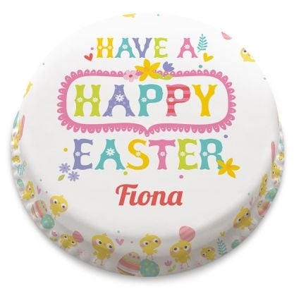 happy easter chicks cake