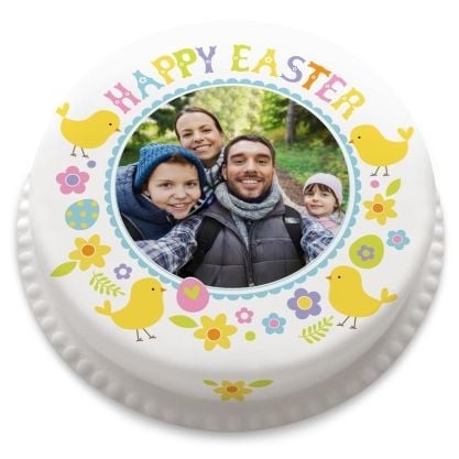 happy easter photo cake