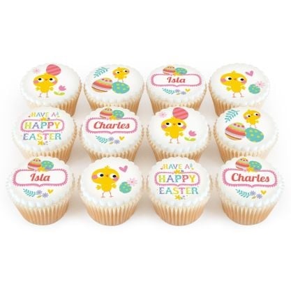12 cute easter chick cupcakes