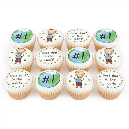12 Worlds Best Dad Cupcakes