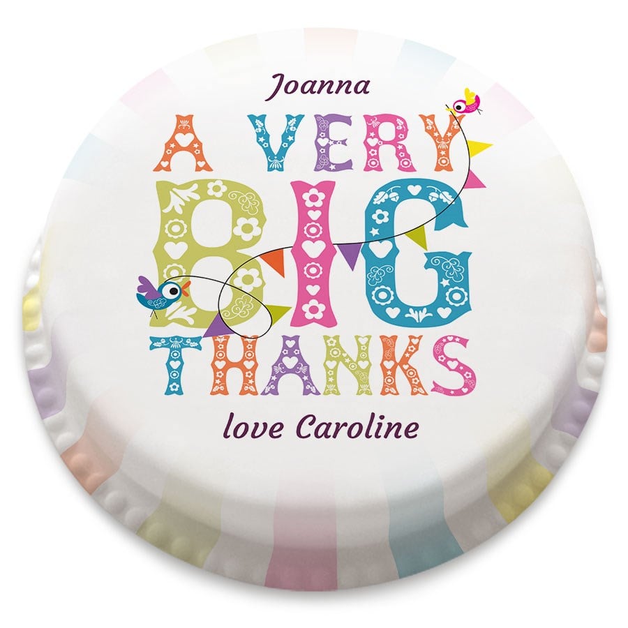 Very Big Thanks Cake (Small Party Cake (Serves 10-12))