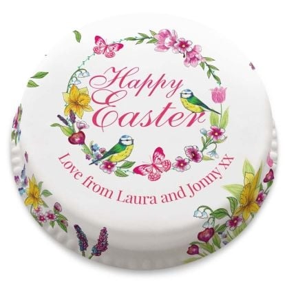 easter spring flowers cake