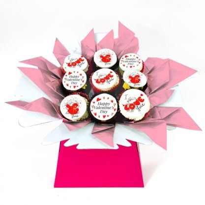 diy love bear cupcakes bouquet