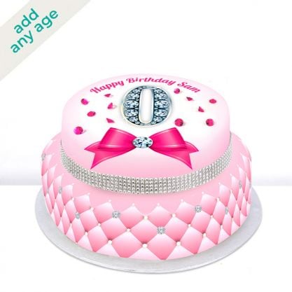 Any Age Diamond Tiered Cake (Single Tier (Serves 10))