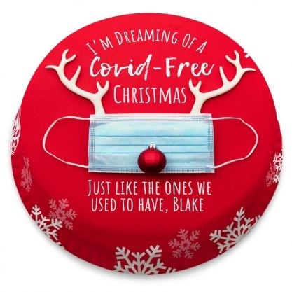 A Covid Free Christmas Cake (letterbox gift cake (serves 2-4))