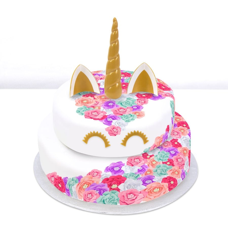 Pastel Rainbow Unicorn Cake (Single Tier (P) (Serves 10))