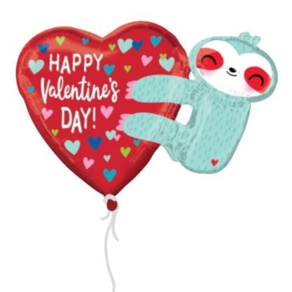 Valentine's Sloth Balloon - V
