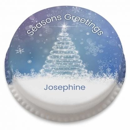 Blue Festive Tree Cake (letterbox gift cake (serves 2-4))