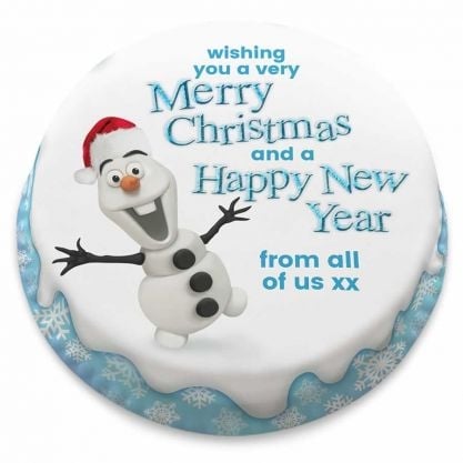 Festive Ice Snowman Cake (letterbox gift cake (serves 2-4))